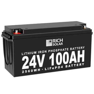 Rich Solar 24V 100Ah LiFePO4 Lithium Iron Phosphate Battery