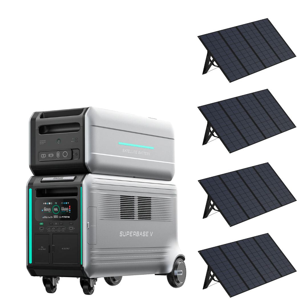 Zendure SuperBase V4600 4,608Wh + Satellite Battery B4600 + Solar Panels