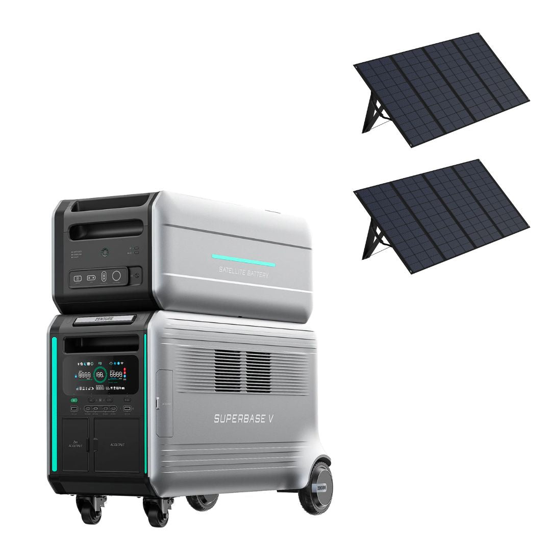Zendure SuperBase V4600 4,608Wh + Satellite Battery B4600 + Solar Panels