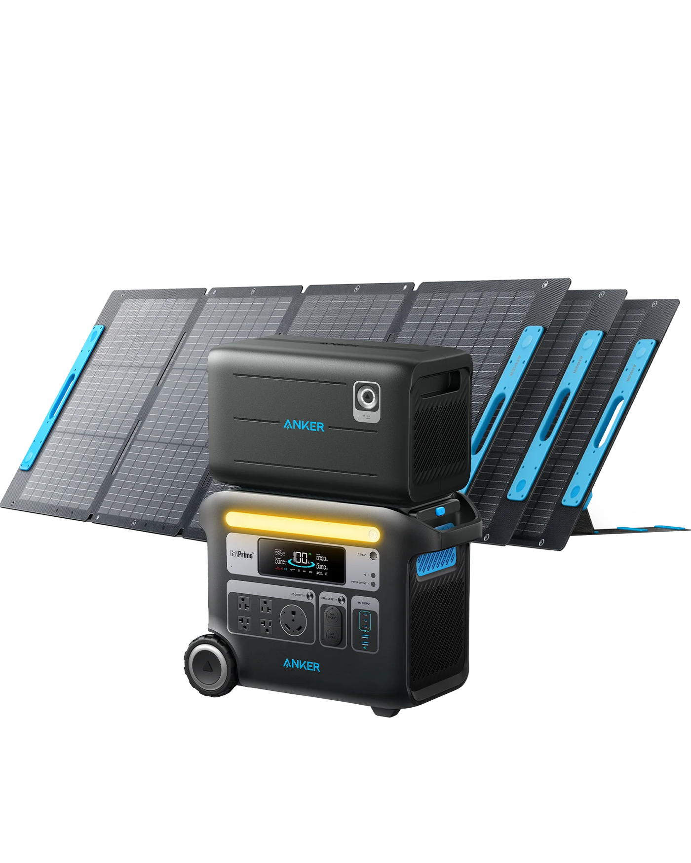 Anker SOLIX F2000 (Solar Generator 767) - 2048Wh | 2400W with 200W Solar Panel and Expansion Battery