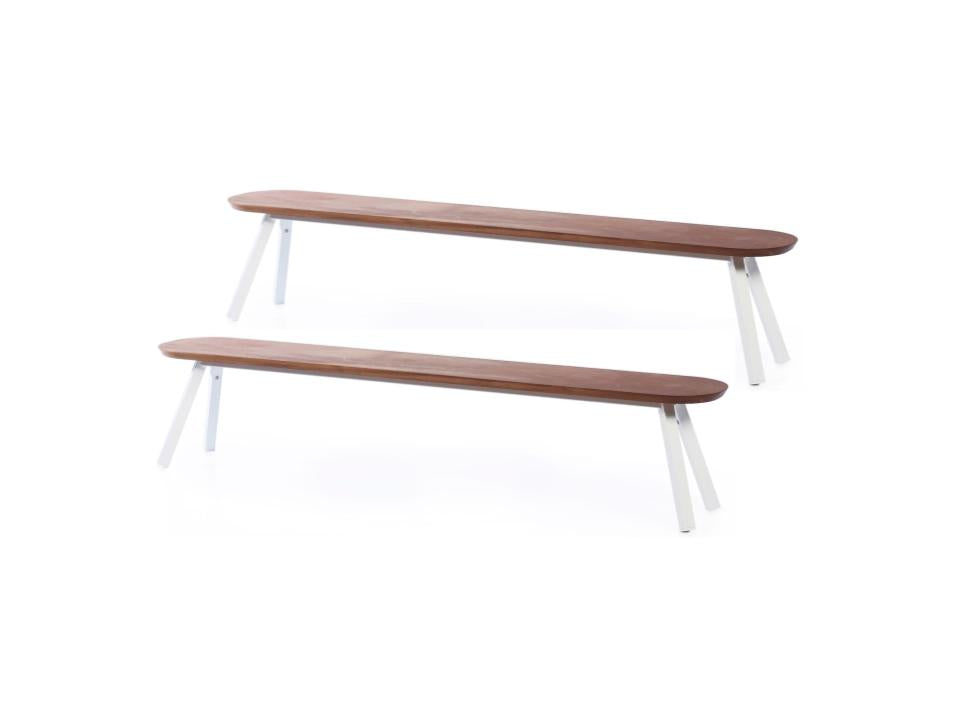 RS Barcelona You and Me Indoor / Outdoor Bench 220 Iroko, Kit of Two ...