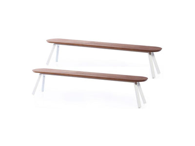 RS Barcelona You and Me Indoor / Outdoor Bench 220 Iroko, Kit of Two