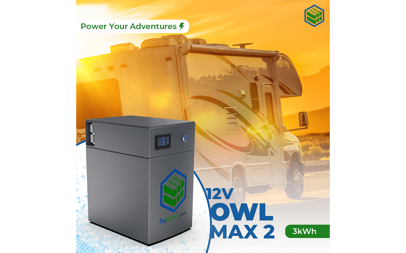 Big Battery 12V Owl Max 2 LiFePO4 228Ah 3.018kWh
