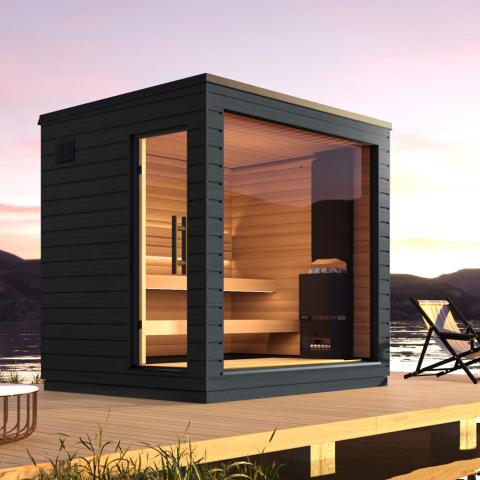 SaunaLife Model G6 Pre-Assembled Outdoor Home Sauna | 5 Person