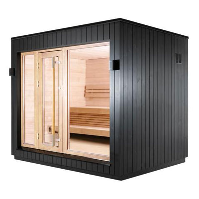 SaunaLife Model G7S Pre-Assembled Outdoor Home Sauna | 6 Person