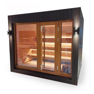 SaunaLife Model G7 Pre-Assembled Outdoor Home Sauna | 6 Person