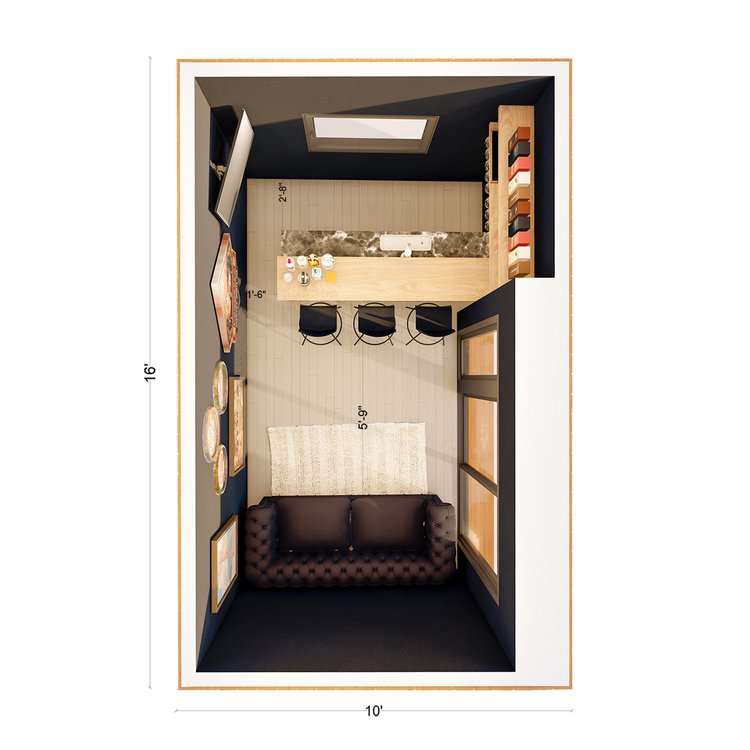 Mini-O Turnkey Outdoor Pod - The Sixteen Pod with Rooftop Deck