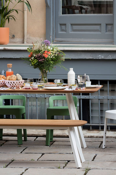 RS Barcelona You and Me Indoor / Outdoor Bench 180 Iroko, Kit of Two