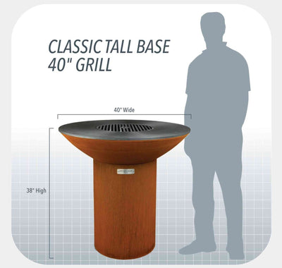 Arteflame Classic 40" Grill With Tall Round Base