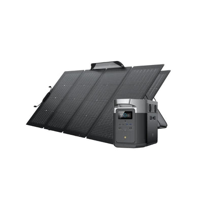 EcoFlow DELTA Max 2000 + Portable Solar Panel (400W, 220W, 160W or 110W)