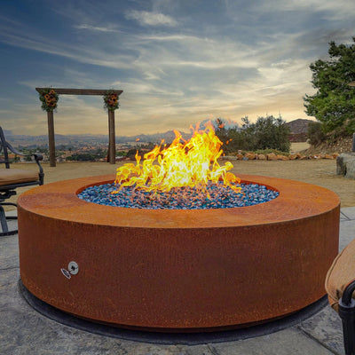 The Outdoor Plus 24" Tall Unity Hammered Copper Fire Pit