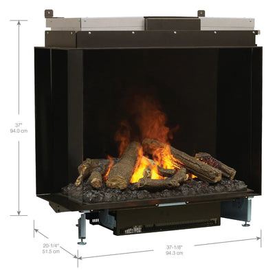 Dimplex e-MatriX Two-Sided Built-in Electric Firebox, Left-facing
