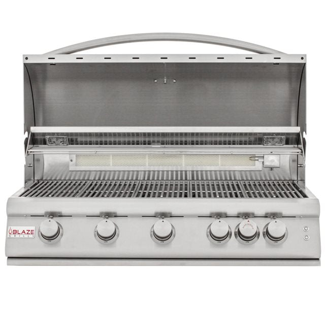 Blaze 40 Inch 5-Burner LTE Gas Grill with Rear Burner and Built-in Lighting System - Smart Nature Store