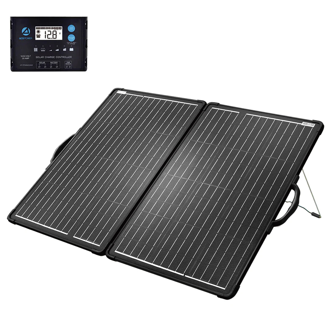 ACOPower Plk 120W Portable Solar Panel Kit, Lightweight Briefcase with 20A Charge Controller - Smart Nature Store