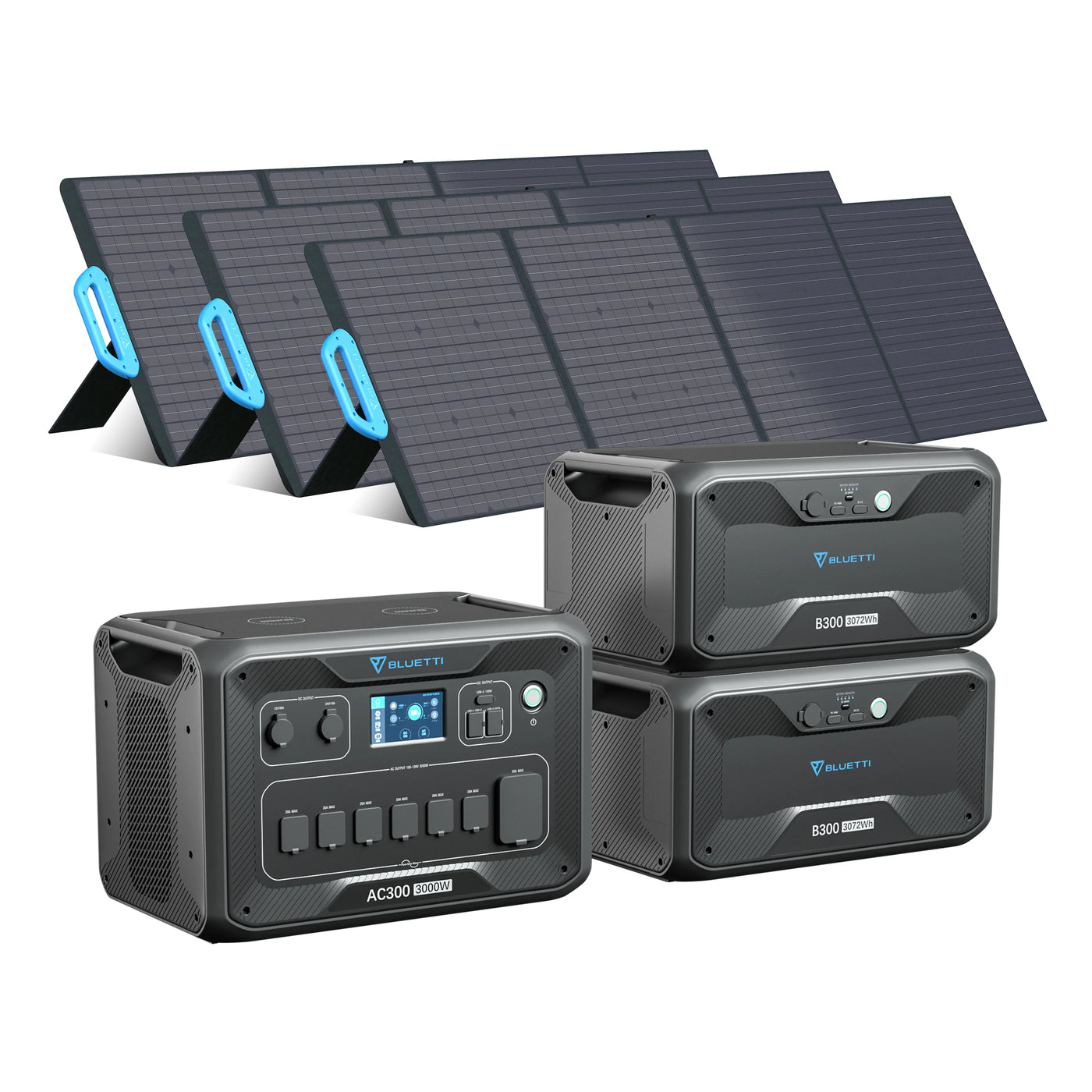 BLUETTI AC300 + 2*B300 + 3*PV200 | Solar Generator Kit