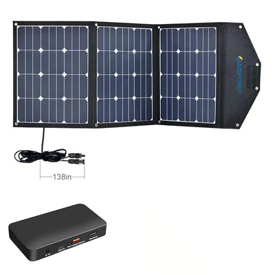 ACOPower 120W Portable Solar Panel Foldable Suitcase With Built In Integrated output Box - Smart Nature Store