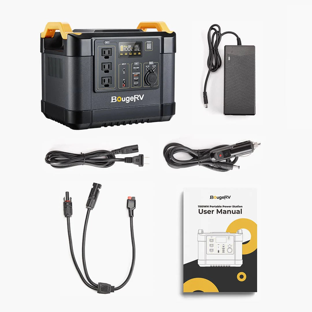 BougeRV 1100Wh Portable Power Station with 260W Solar Panels Kit - Smart Nature Store