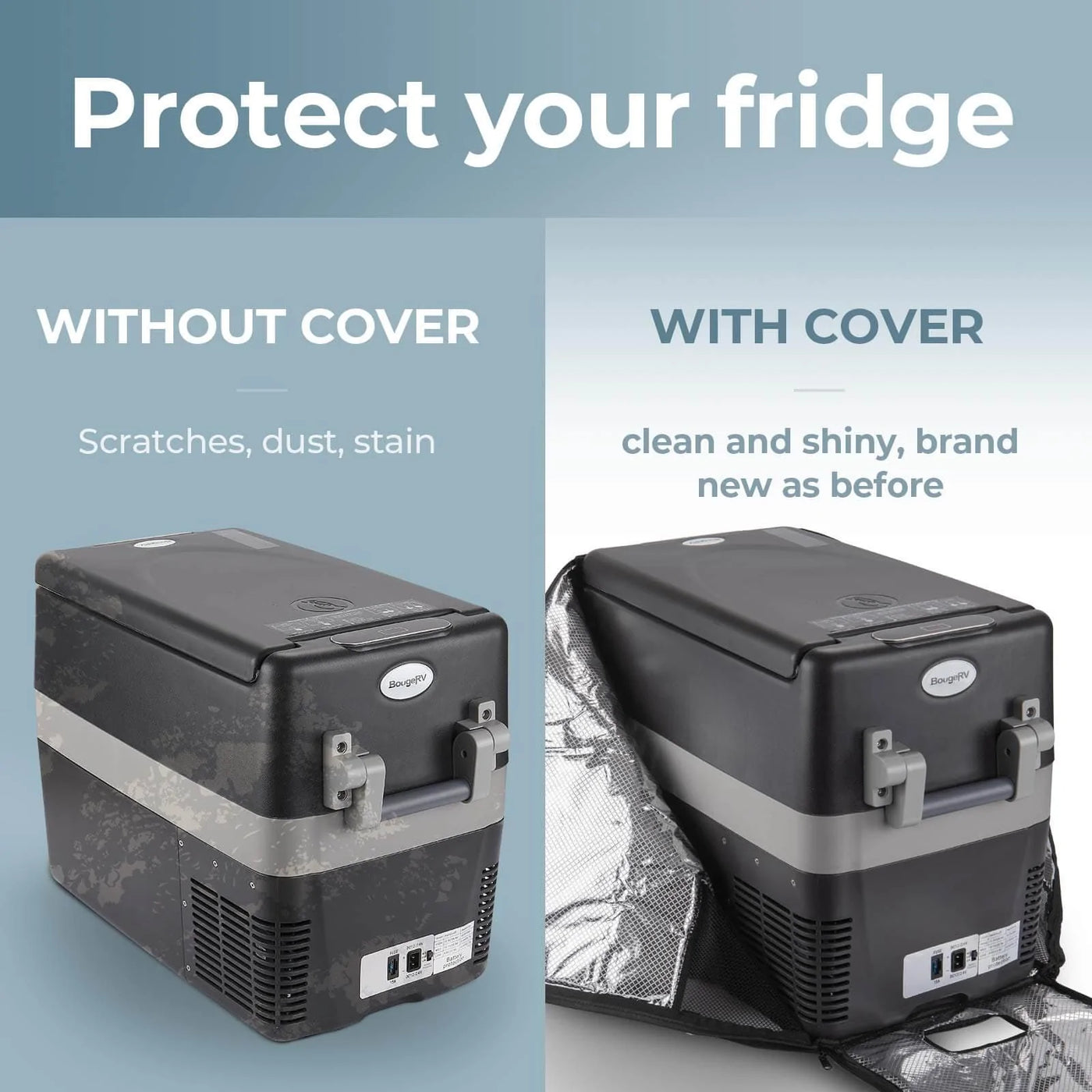 BougeRV 12V 42 Quart (40L) Portable Car Refrigerator Cover - Smart Nature Store