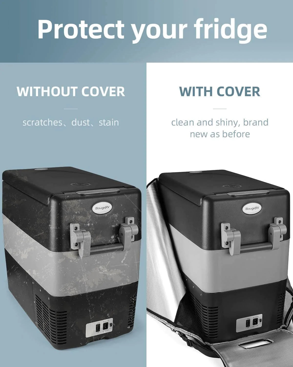 BougeRV 12V 53 Quart (50L) Portable Car Refrigerator Cover - Smart Nature Store