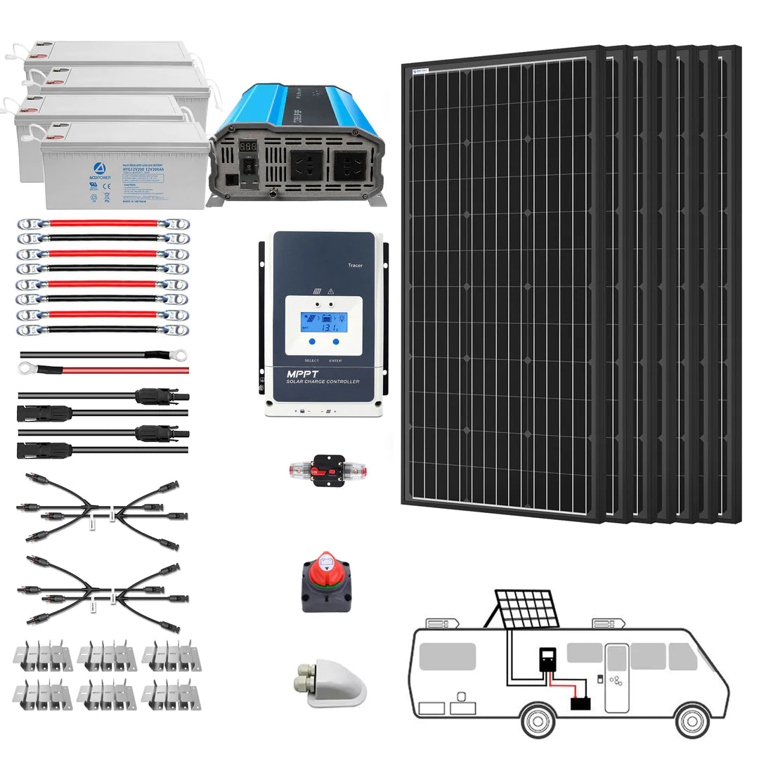 ACOPower 600W Mono Black RV Solar System - Smart Nature Store