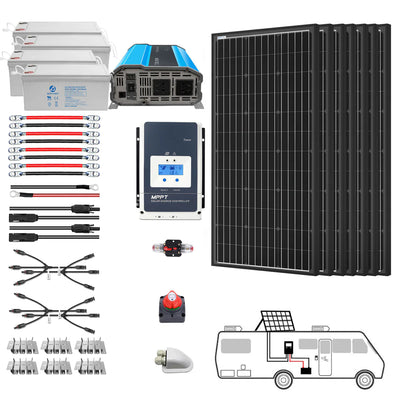 ACOPower 600W Mono Black RV Solar System - Smart Nature Store