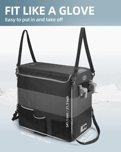 BougeRV 12V 53 Quart (50L) Portable Fridge & 53 Quart Insulated Protective Cover - Smart Nature Store