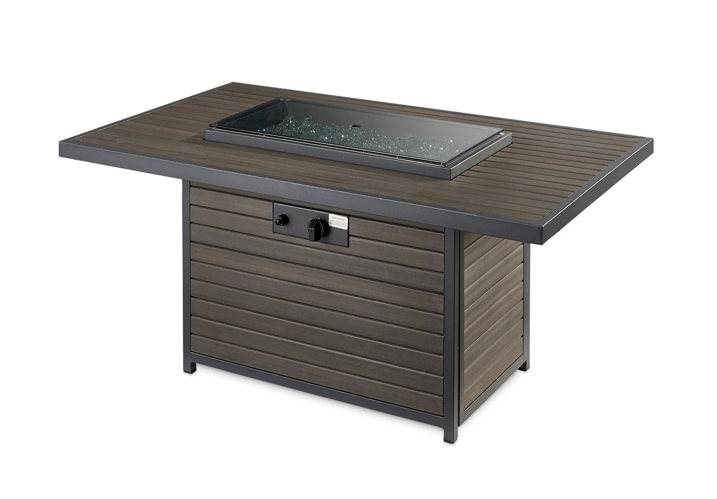 The Outdoor GreatRoom Company Brooks Rectangular Gas Fire Pit Table