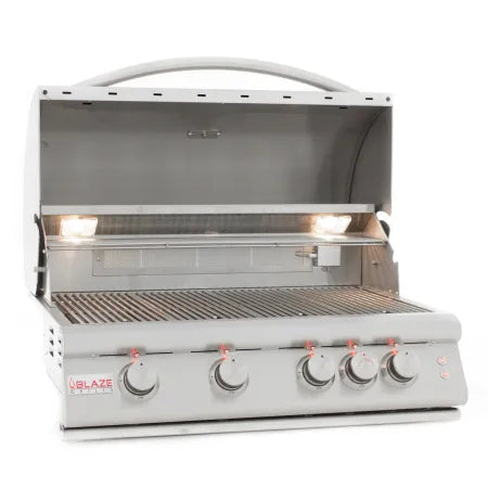 Blaze Grills 32 Inch 4-Burner LTE Gas Grill With Rear Burner and Built-in Lighting System - Smart Nature Store