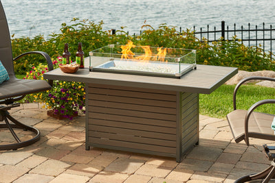 The Outdoor GreatRoom Company Brooks Rectangular Gas Fire Pit Table