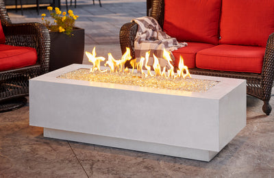 The Outdoor GreatRoom Company White Cove 72" Linear Gas Fire Table