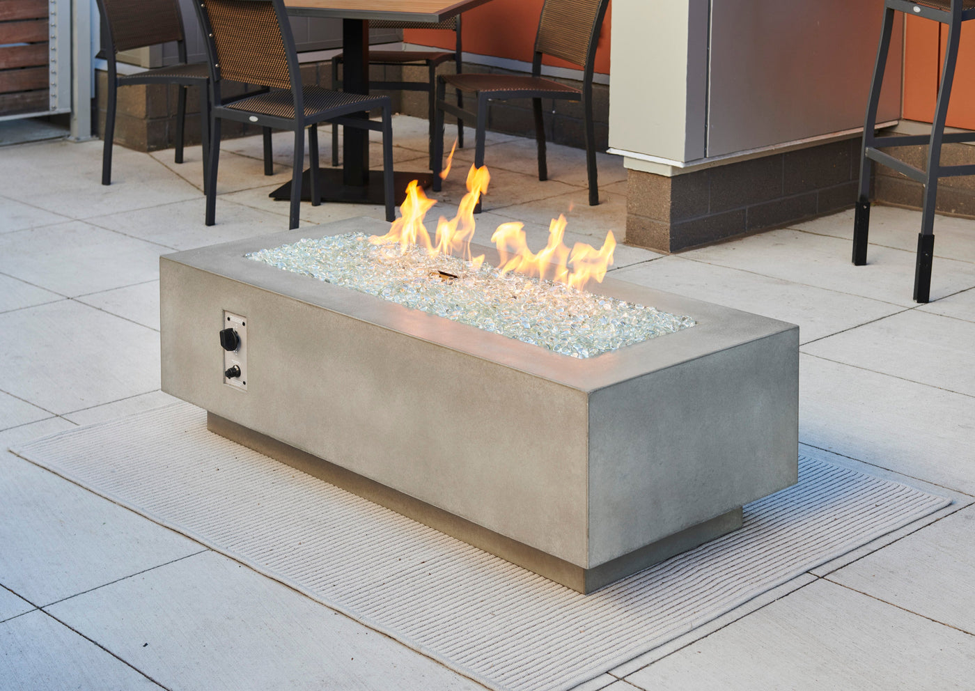 The Outdoor GreatRoom Company Natural Grey Cove 54" Linear Gas Fire Table