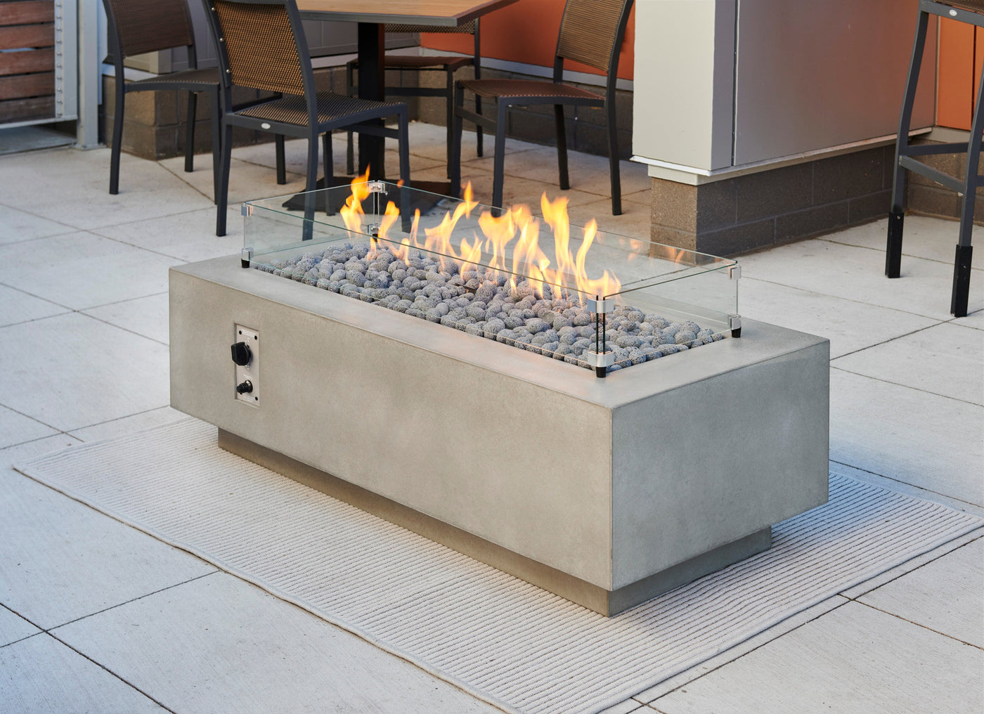 The Outdoor GreatRoom Company Natural Grey Cove 54" Linear Gas Fire Table