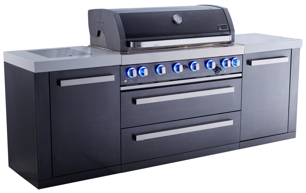 Mont Alpi 805 Black Stainless Steel Island Grill