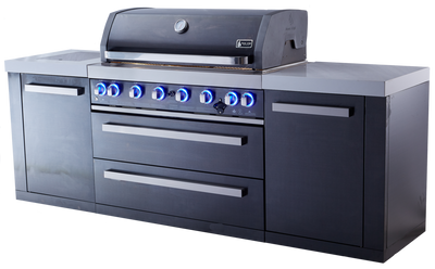 Mont Alpi 805 Black Stainless Steel Island Grill