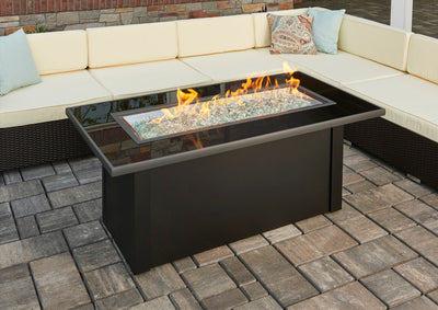 The Outdoor GreatRoom Company Monte Carlo Linear Gas Fire Pit Table