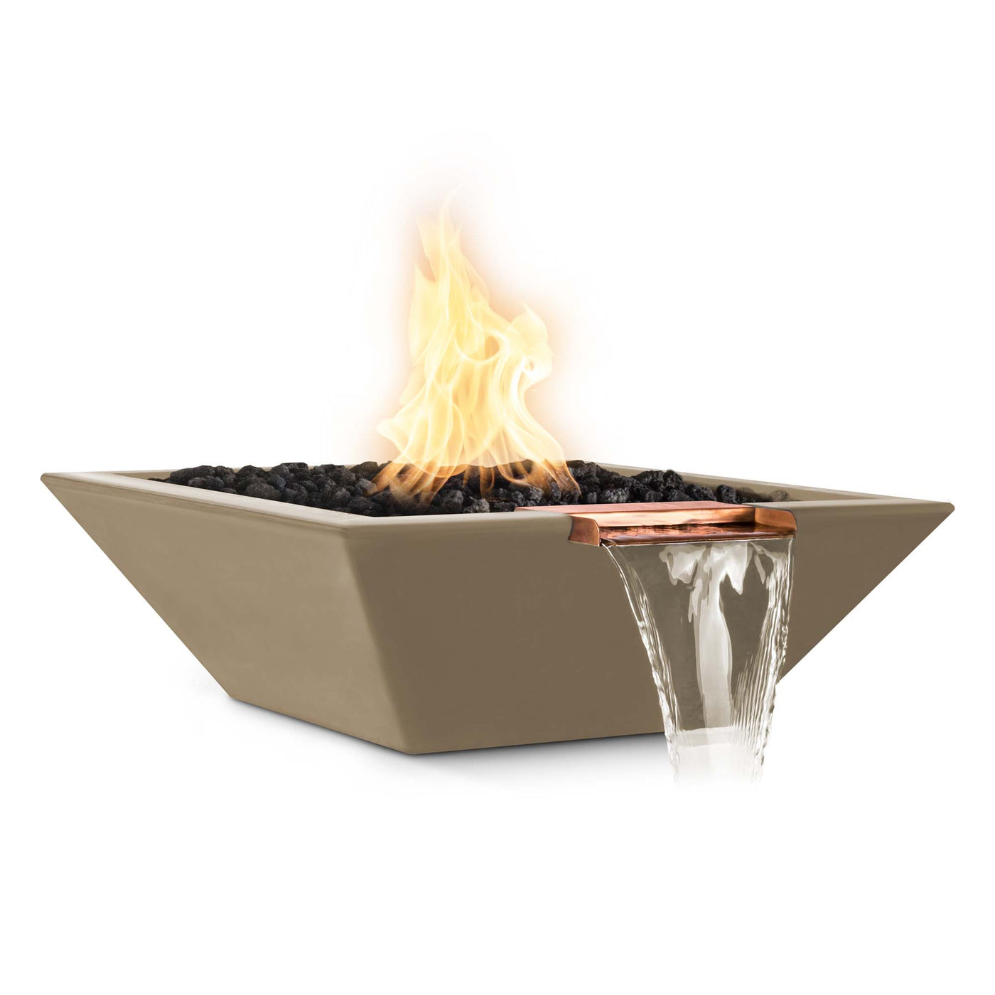 The Outdoor Plus Maya Concrete Fire & Water Bowl