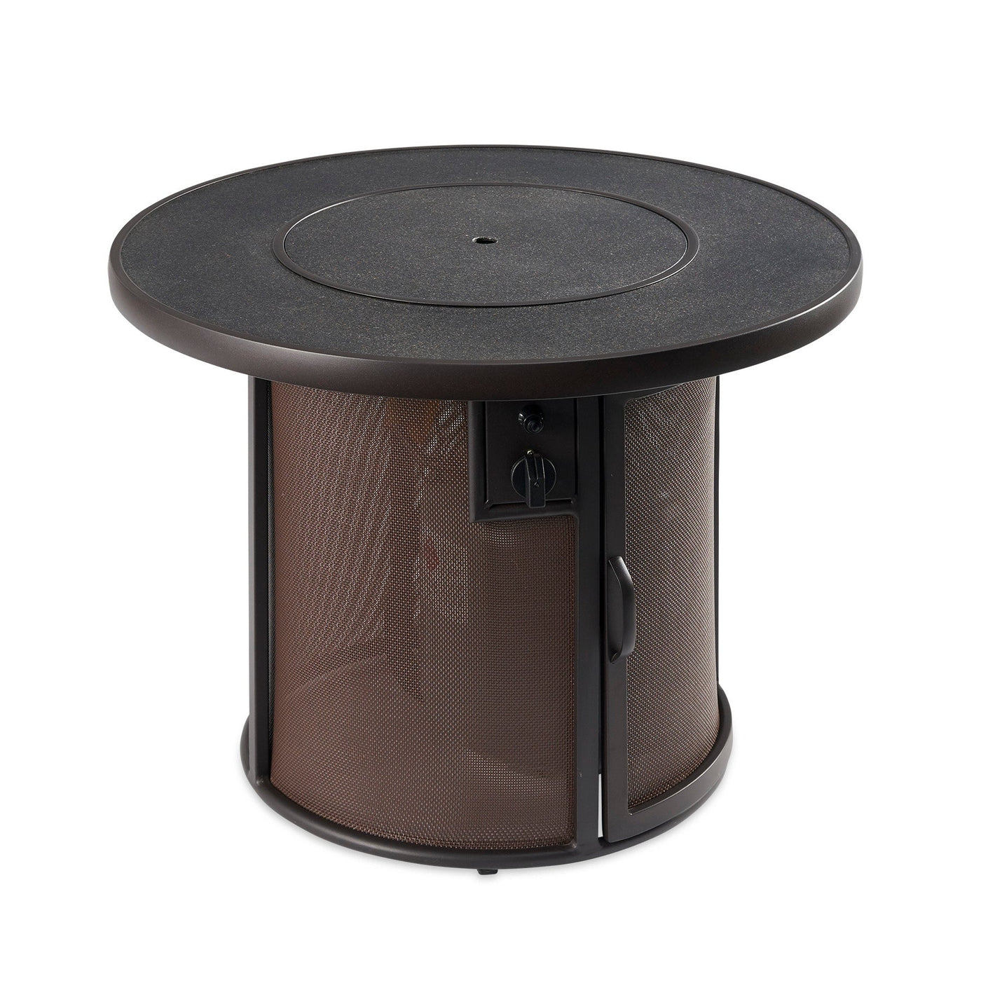 The Outdoor GreatRoom Company Brown Stonefire Round Gas Fire Pit Table