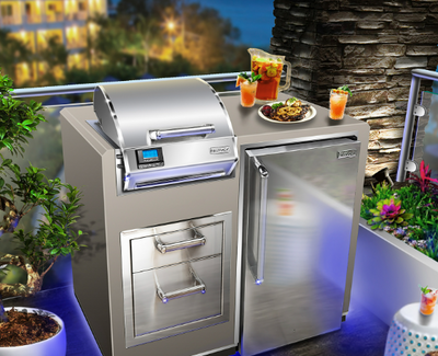 FireMagic Electric Grill Island Bundle with Refrigerator
