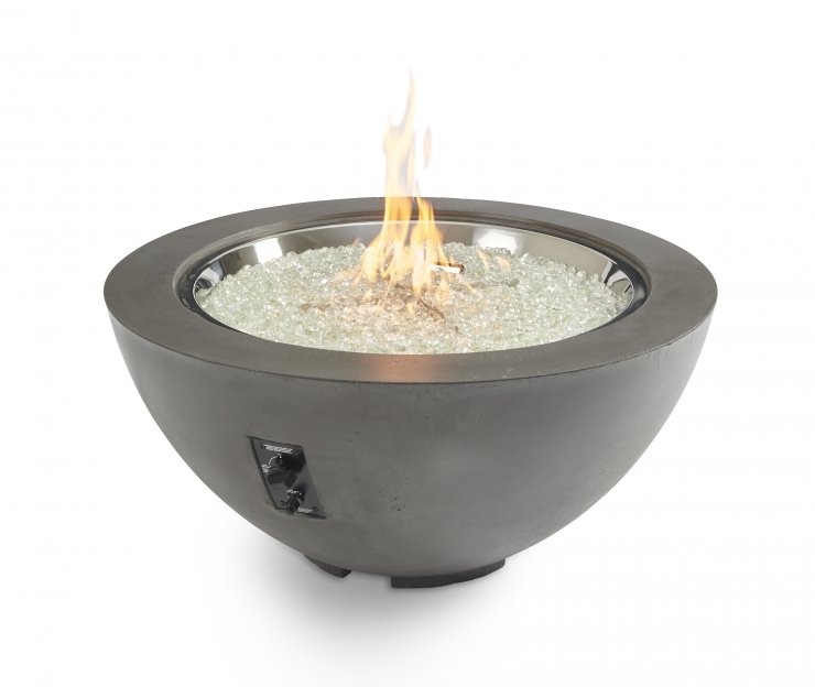 The Outdoor GreatRoom Company Midnight Mist Cove 42" Round Gas Fire Pit Bowl