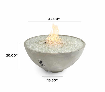 The Outdoor GreatRoom Company Natural Grey Cove Edge 42" Round Gas Fire Pit Bowl
