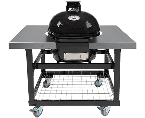 Primo Grills Oval Junior All-In-One (Heavy-Duty Stand, Side Shelves, Ash Tool and Grate Lifter) - Smart Nature Store